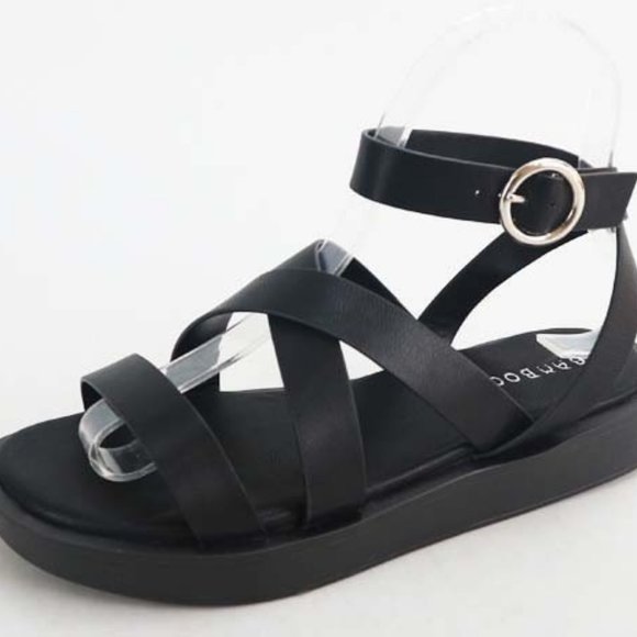 Black Buckled Strappy Sandals - Picture 2 of 5